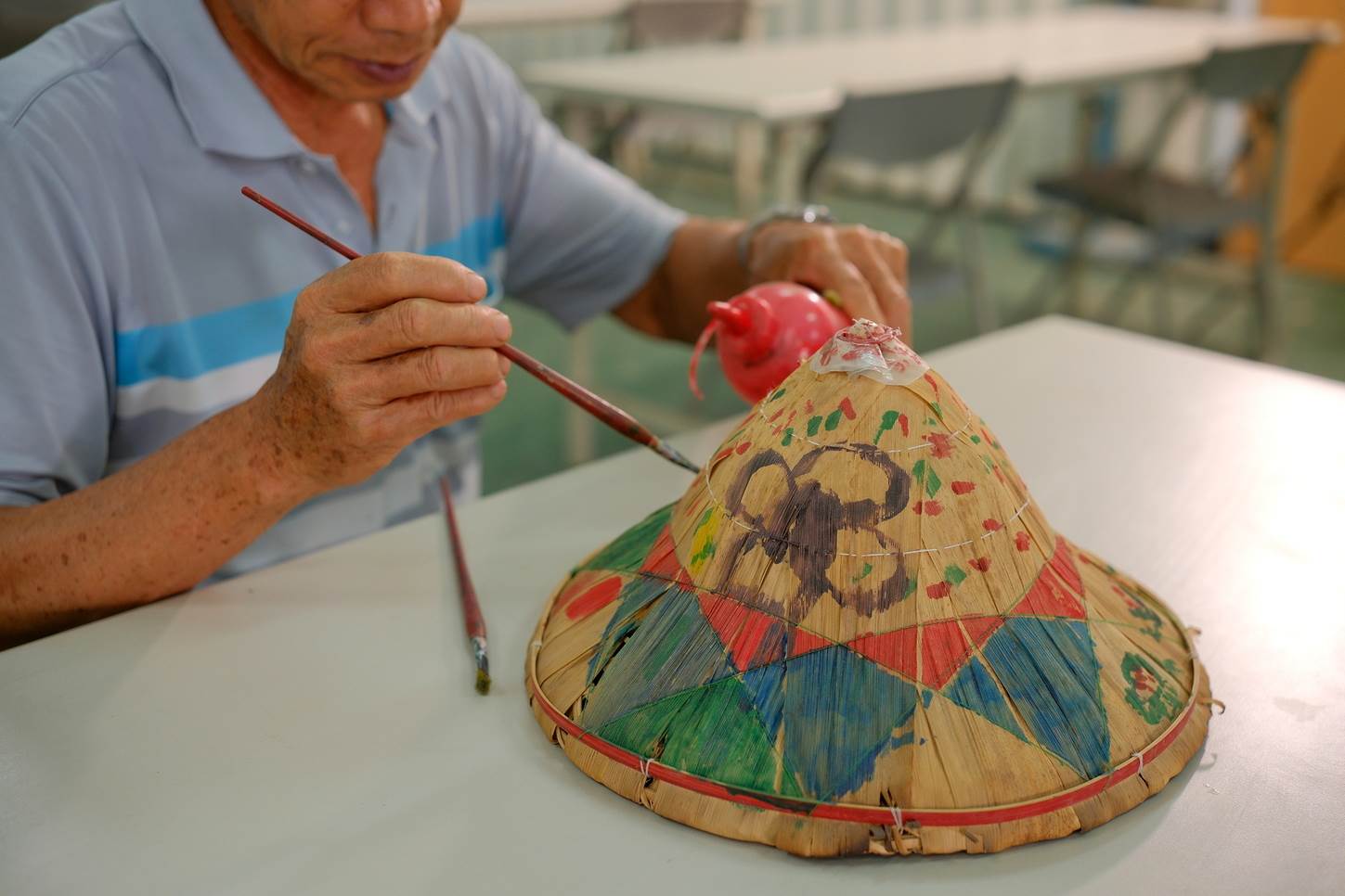 彩繪斗笠DIY。